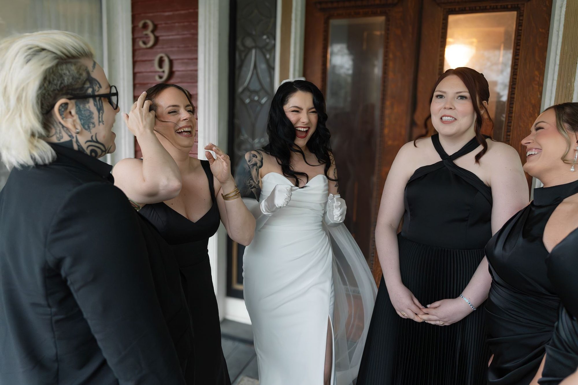 A portrait of the newlyweds.