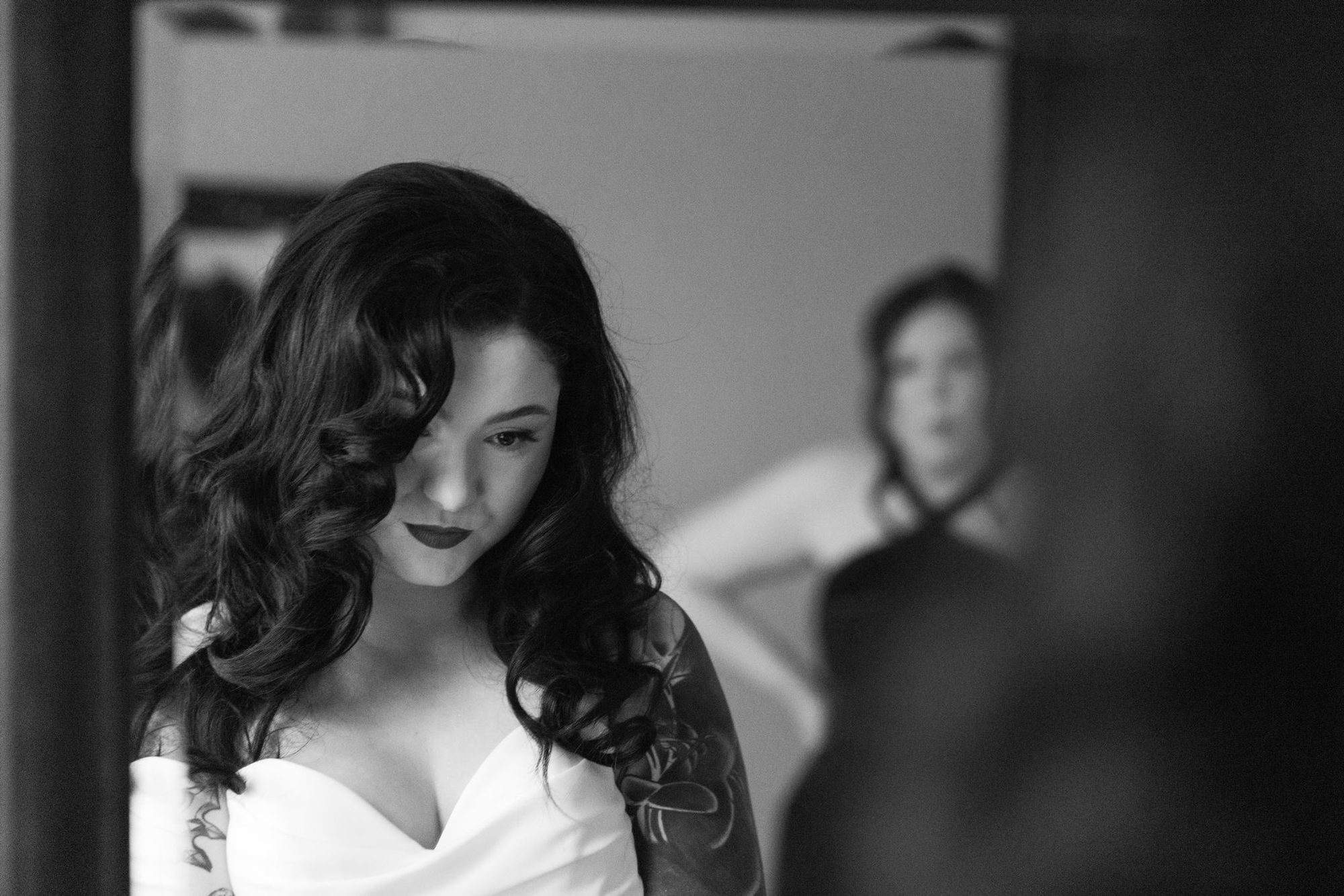 Getting-ready detail before the ceremony.