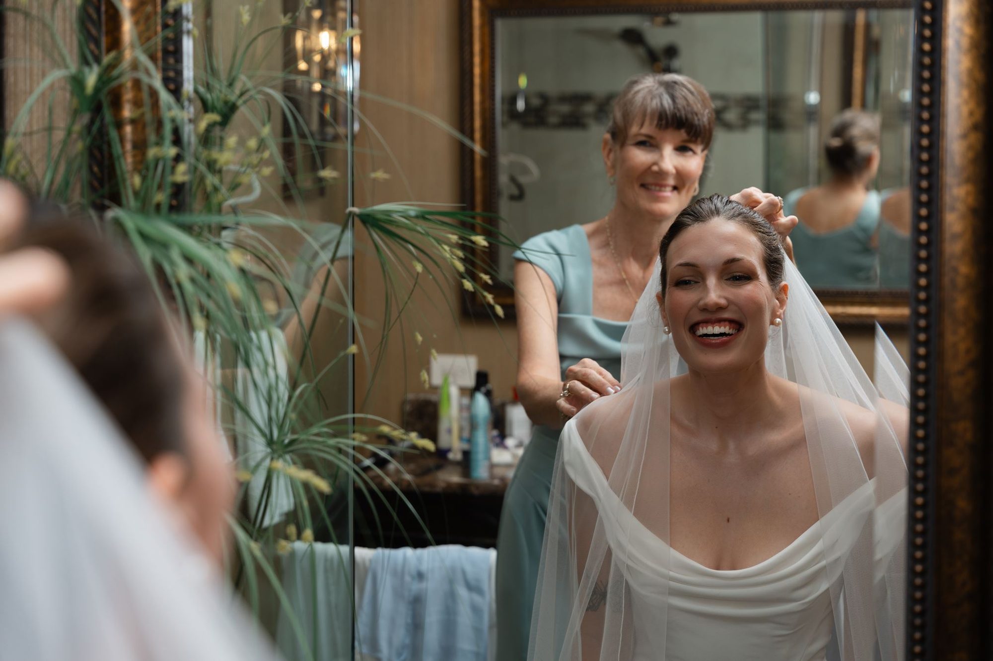 A quiet moment while getting ready before the wedding.