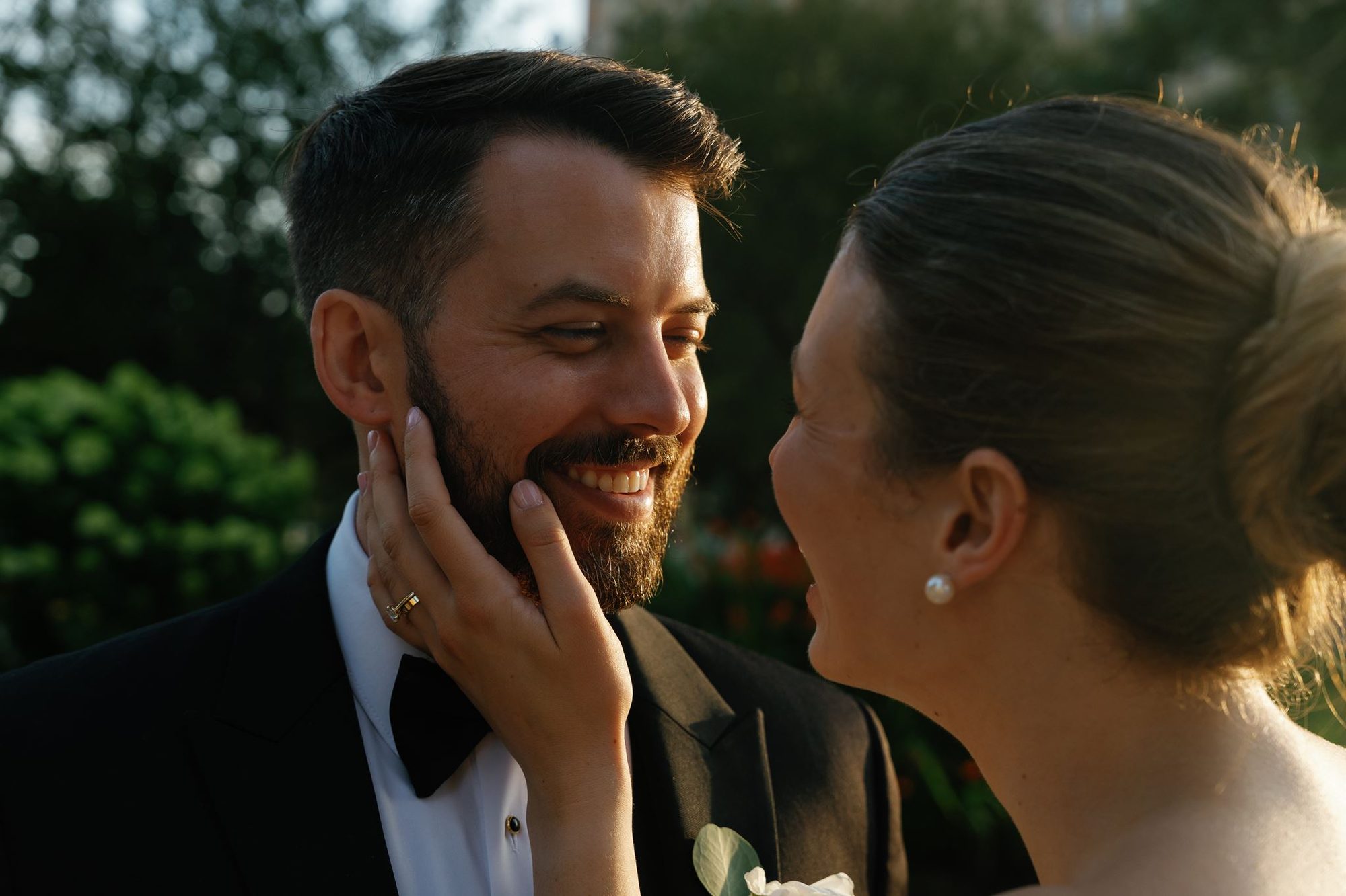 A candid moment during the reception.